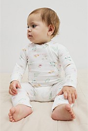 Organically Grown Cotton Blend Pointelle Jumpsuit