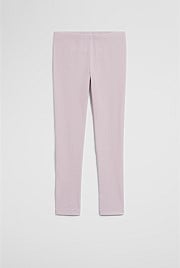 Organically Grown Cotton Blend Solid Rib Legging
