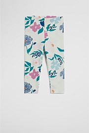 Organically Grown Cotton Blend Printed Legging