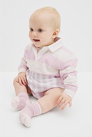 Organically Grown Cotton Blend Long Sleeve Rugby Top