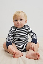 Organically Grown Cotton Long Sleeve Rib Bodysuit