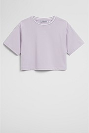 Australian Cotton Short Sleeve Crop Boxy T-Shirt