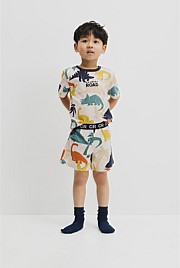 Australian Cotton Short Sleeve Dino Pyjama Set