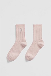 Australian Cotton Blend Country Road Metallic Sock