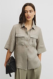 Ramie Utility Blouse