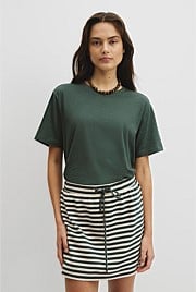 Textured Short Sleeve Slub T-Shirt