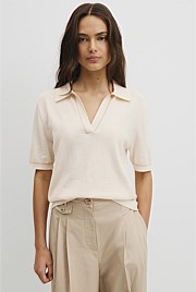 Cashmere Blend Short Sleeve Knit