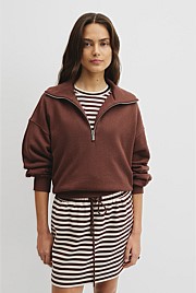 Australian Cotton Funnel Neck Sweat
