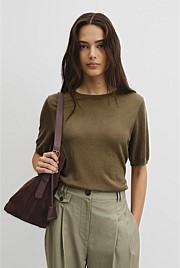Short Sleeve Knit Tee