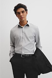 Slim Micro Houndstooth Travel Shirt