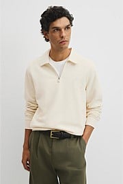 Australian Cotton Long Sleeve Folded Collar Sweat