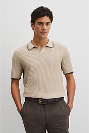 Australian Good Earth Cotton Tapered Trophy Polo