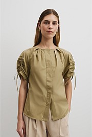 Gathered Sleeve Blouse