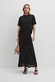 Flared Knit Skirt