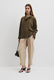 Cupro Funnel Shirt