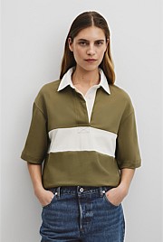 Australian Cotton Short Sleeve Workwear Block Rugby Polo
