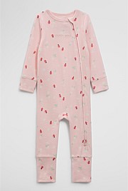 Organically Grown Cotton Blend Pointelle Jumpsuit