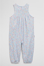 Organically Grown Cotton Sleeveless Texture Romper