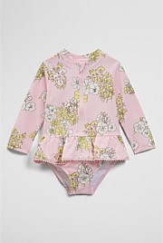 Long Sleeve Frill Swimsuit