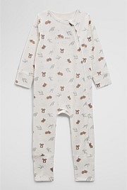 Organically Grown Cotton Jersey Print Jumpsuit