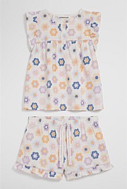 Short Sleeve Frill Sleep Set