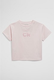 Australian Cotton Short Sleeve Sequin Logo T-Shirt