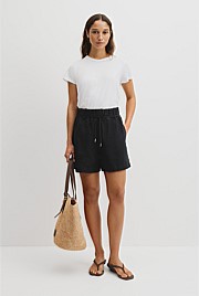 Pull On Linen Short