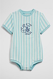 Stripe Terry Romper