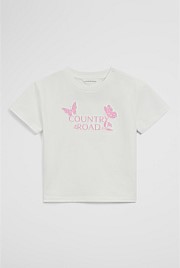 Short Sleeve Print Applique T-Shirt