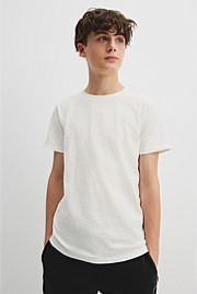 Teen Recycled Cotton Blend Plain CR Short Sleeve T-Shirt