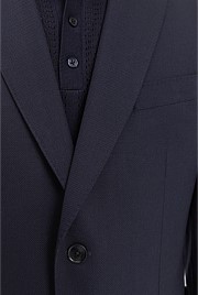 Regular Fit Textured Wool Stretch Blazer