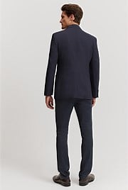 Regular Fit Textured Wool Stretch Blazer