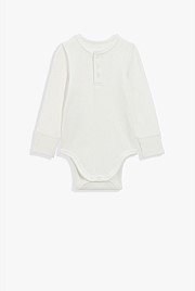 Organically Grown Cotton Rib Long Sleeve Bodysuit