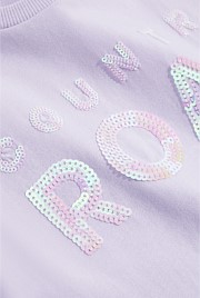 Organically Grown Cotton Sequin Logo T-Shirt