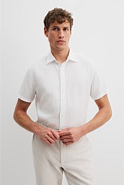 Regular Fit Organically Grown Linen Short Sleeve Shirt