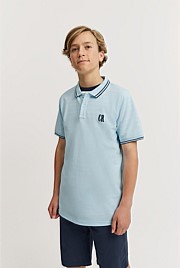 Teen Recycled Cotton Blend Logo Polo Shirt