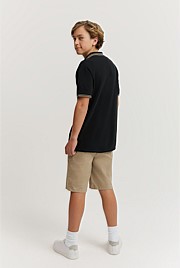 Teen Recycled Cotton Blend Logo Polo Shirt