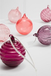 Small Glass Bauble Set of 6