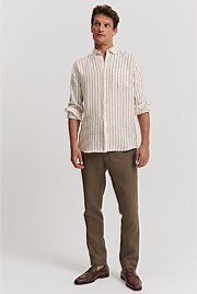 Regular Fit Organically Grown Linen Stripe Shirt