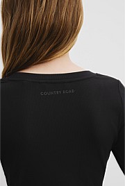 Teen Rib Crop Long Sleeve T-Shirt