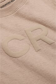 Organically Grown Cotton Puff Logo Long Sleeve Bodysuit