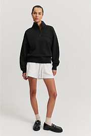 Australian Good Earth Cotton Zip Collar Sweat