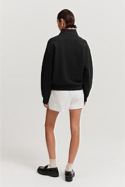 Australian Good Earth Cotton Zip Collar Sweat