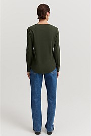 Australian Cotton Long Sleeve Slub T-Shirt