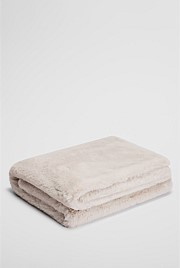 Hailey Recycled Polyester Blend Fur Throw