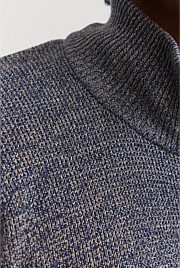 Australian Cotton Textured Half Zip Knit