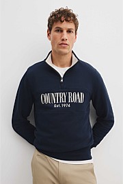 Verified Australian Cotton Half Zip Heritage Sweat