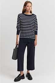 Verified Australian Merino Wool Stripe Crew Knit