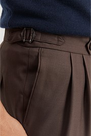 Wool Blend Buckle Pant