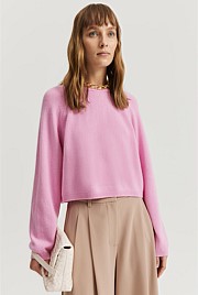 GCS-certified Cashmere Blend Crop Knit